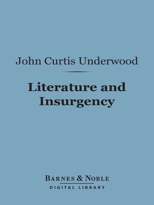cover image of Literature and Insurgency (Barnes & Noble Digital Library)